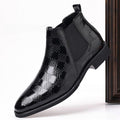 Mens British-style Pointed Leather Boots