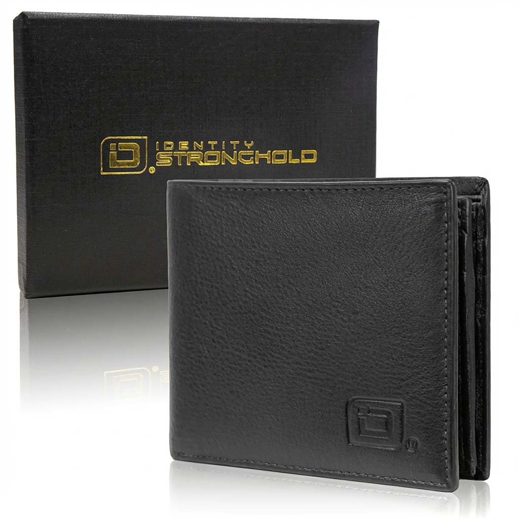 Mens RFID 10 Slot Bifold Wallet with ID Window