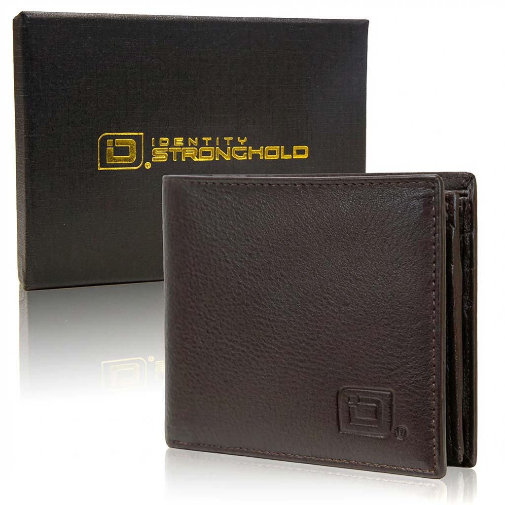 Mens RFID 10 Slot Bifold Wallet with ID Window
