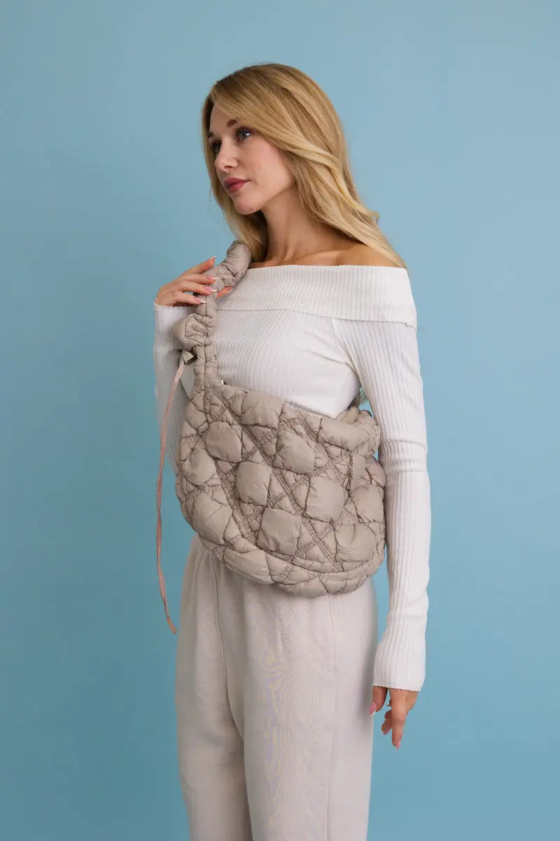 Carry All Quilted Puffer Crossbody Bag 👜