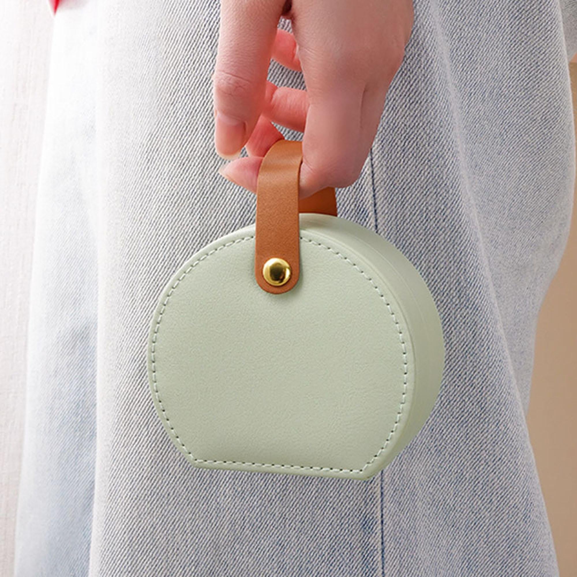 Mini Travel Jewelry Box Organizer for Compact Storage on the Go