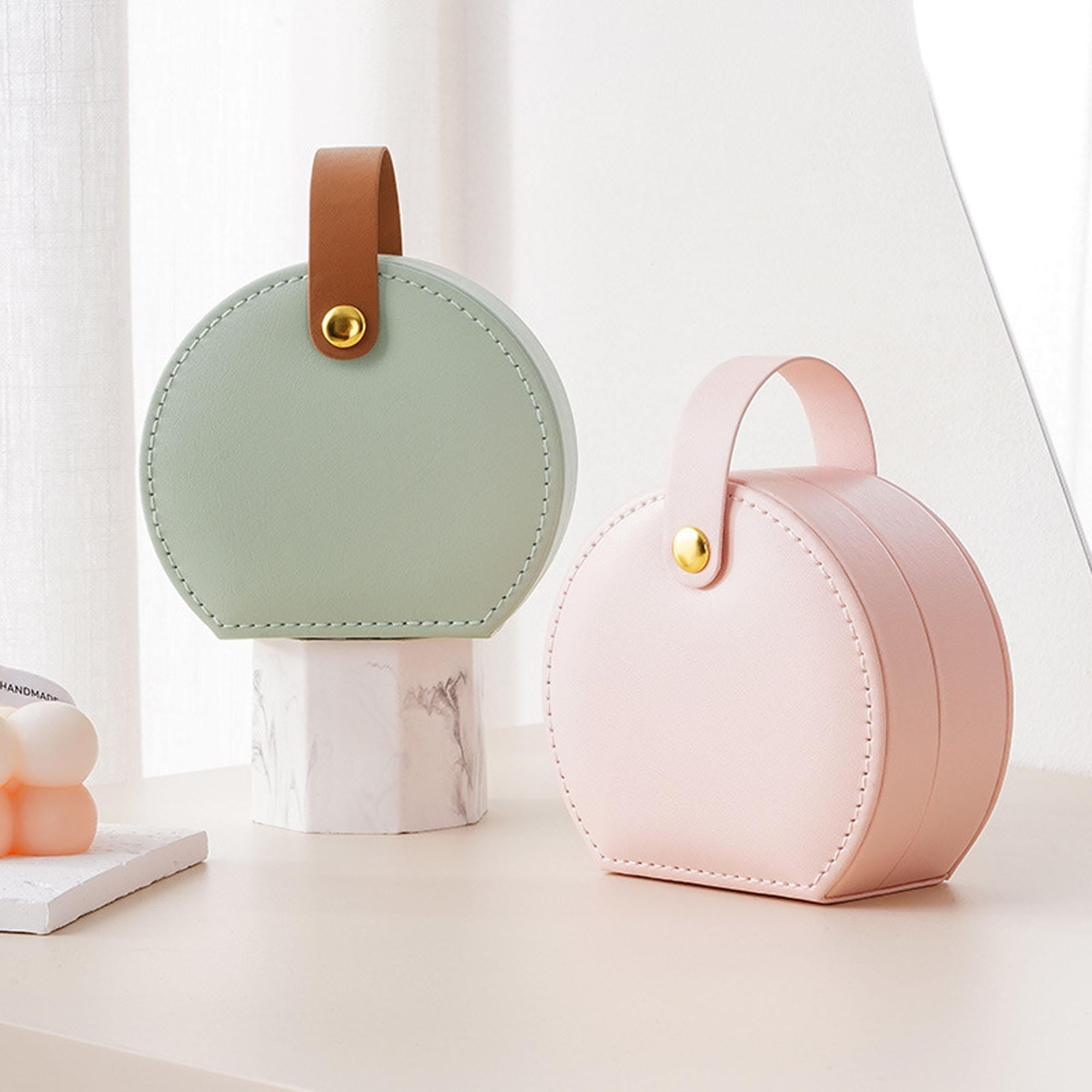 Mini Travel Jewelry Box Organizer for Compact Storage on the Go